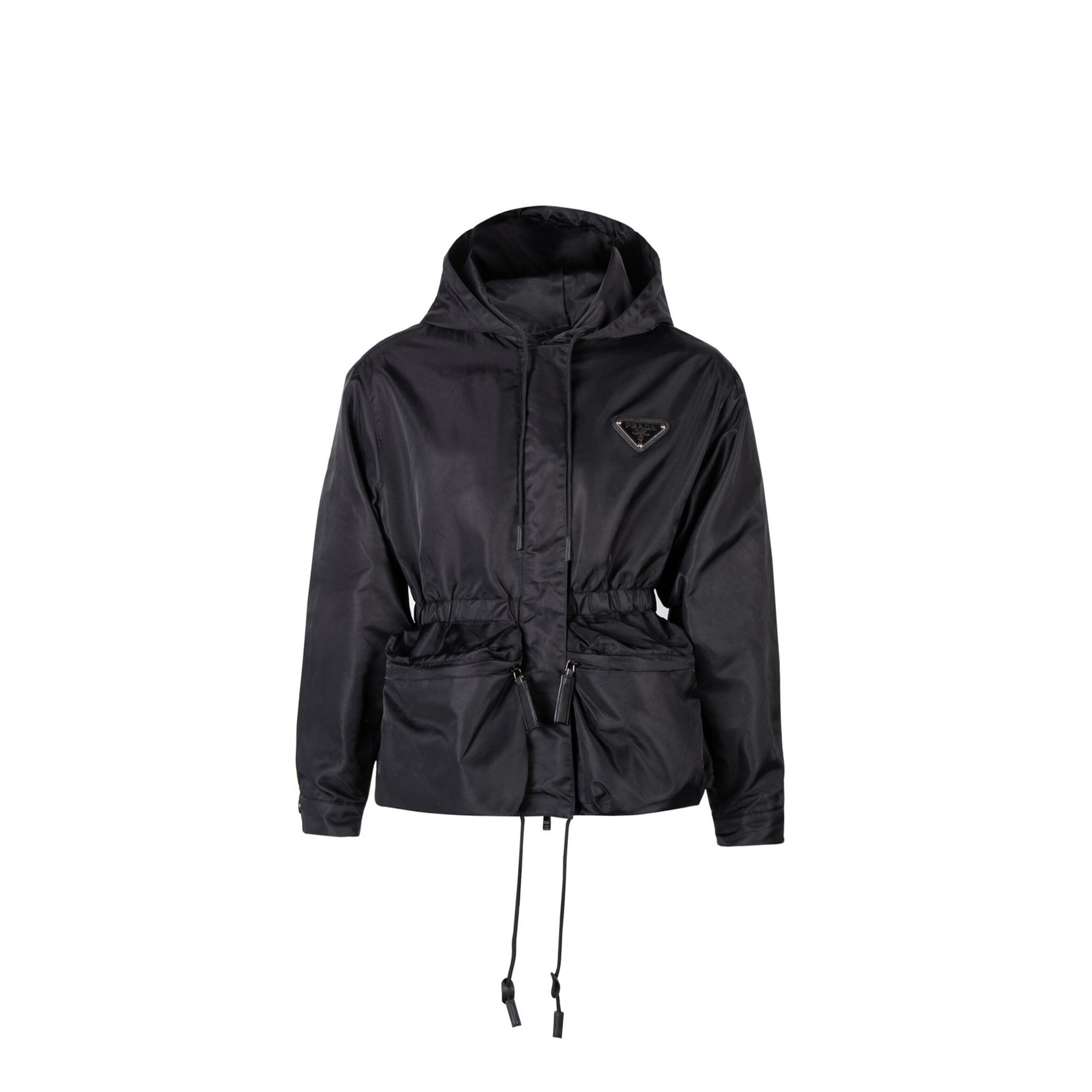 Pra*a hooded windbreaker black